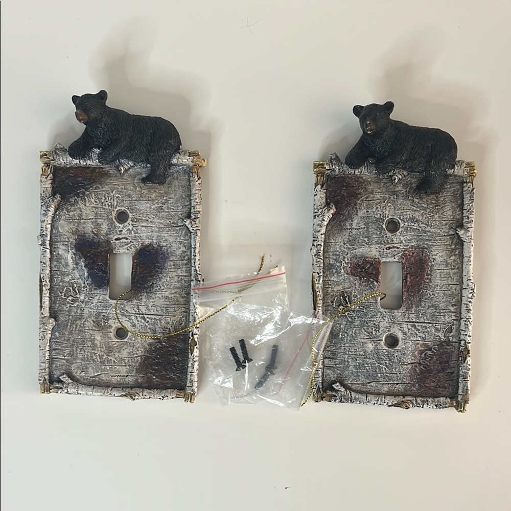 Rustic Bear Light Switch Cover